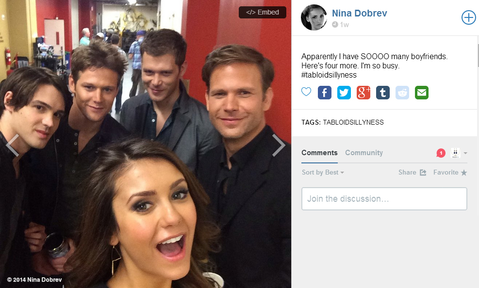 Nina Dobrev Vampire Diaries season 6 photoshoot earrings