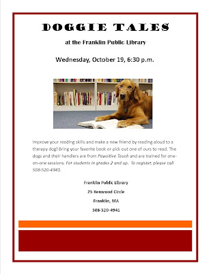 Doggie Tales returns to the Library on Wednesday, Oct 19 Doggie Tales returns to the Library on Wednesday, Oct 19