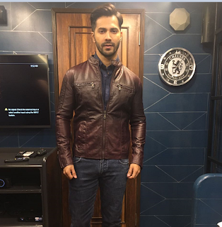 Spotted: Varun Dhawan in Bareskin Jacket from Voganow Spotted: Varun Dhawan in Bareskin Jacket from Voganow