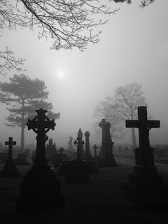Fog In Cemetery