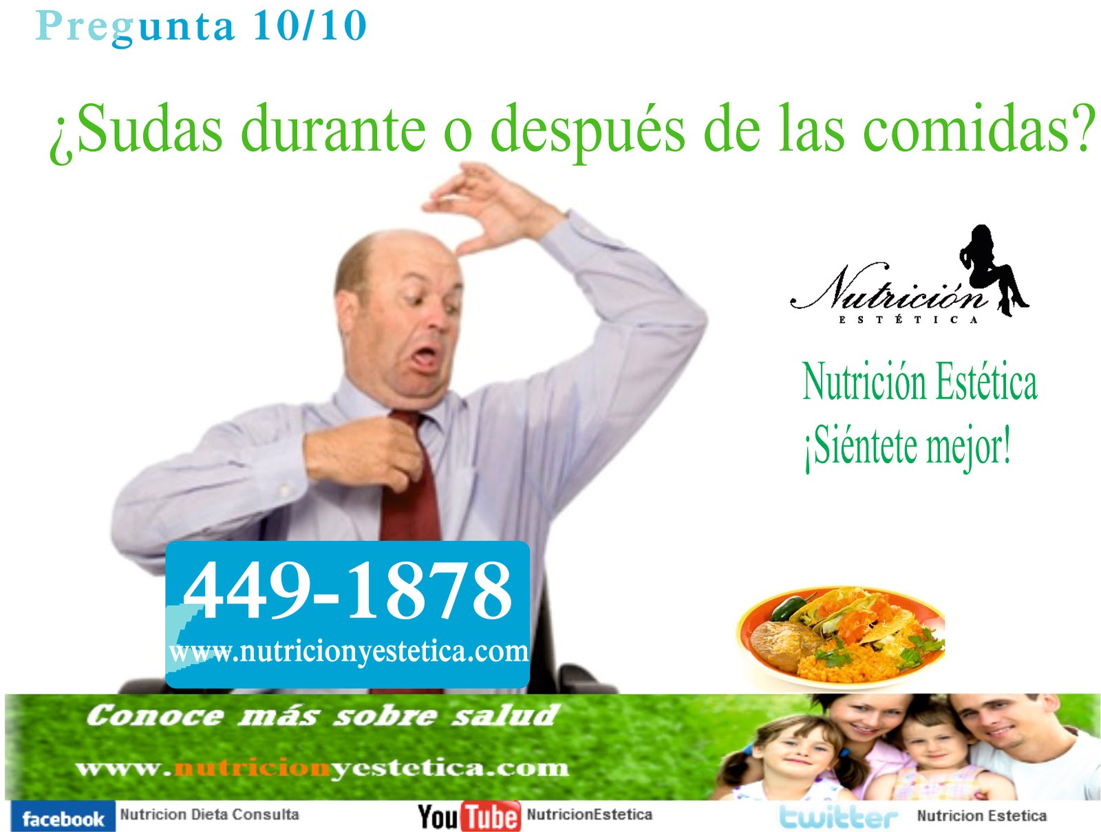 sudoración después de comer diabetes
