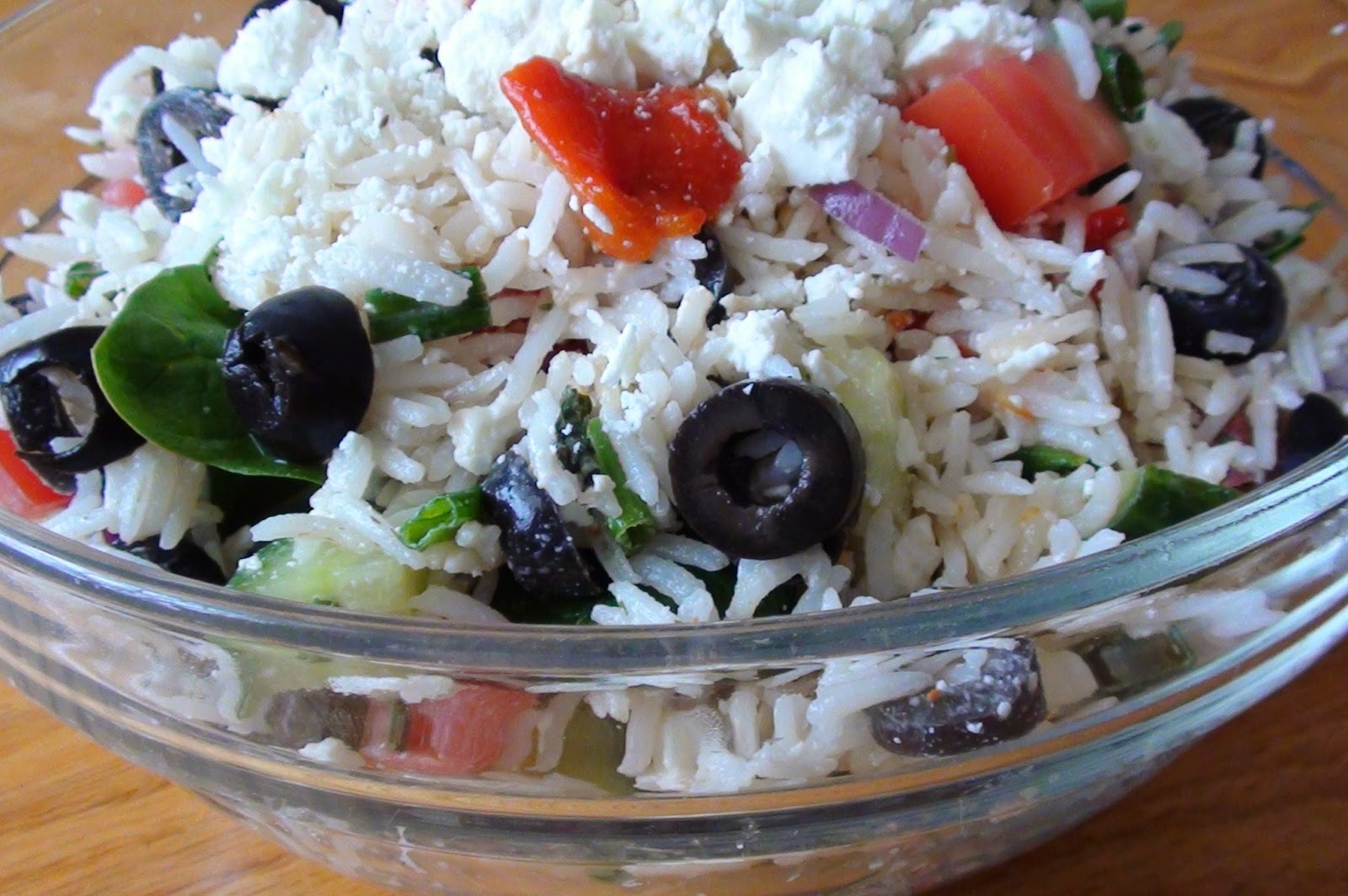 zsuzsa is in the kitchen GREEK RICE AND FETA SALAD