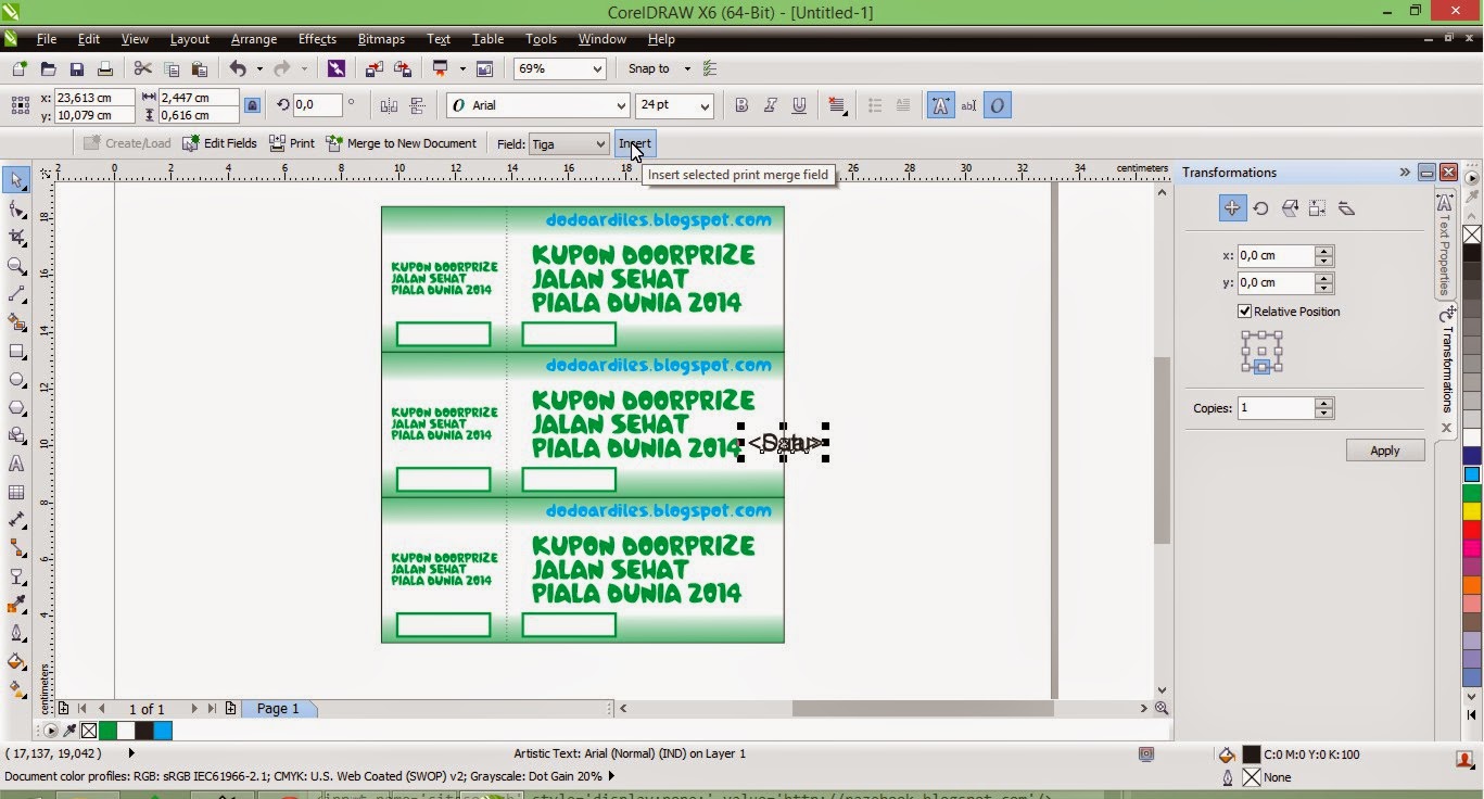 Cara Membuat Nomor Doorprize Otomatis dengan Corel DRAW