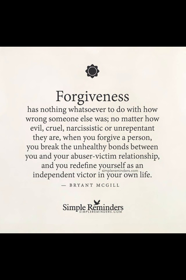 Forgiveness feels light.