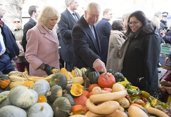 The Prince of Wales and The Duchess of Cornwall visited Swiss Cottage Farmers’ Market to celebrate the 20th anniversary