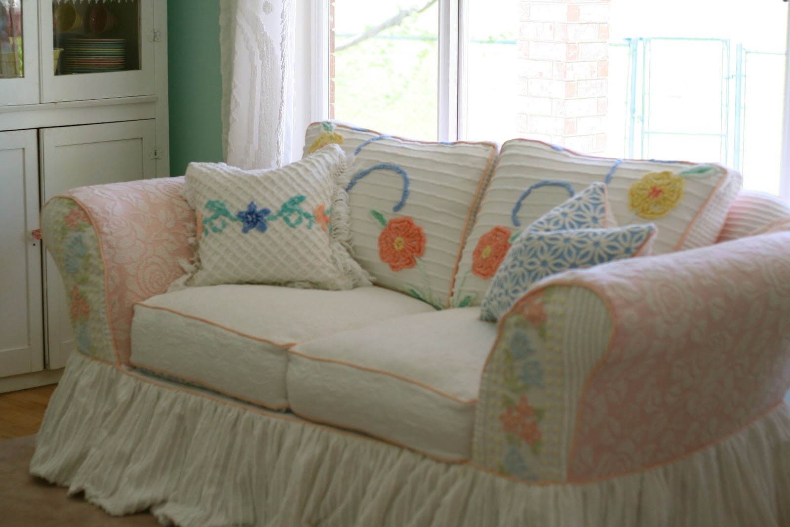 Custom Slipcovers by Shelley Vintage Chenille Bedspread Slipcovers