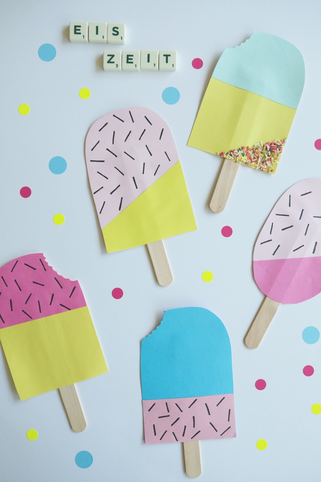 Hej Hanse: Kinderzimmerbastelei: Eis-Girlande