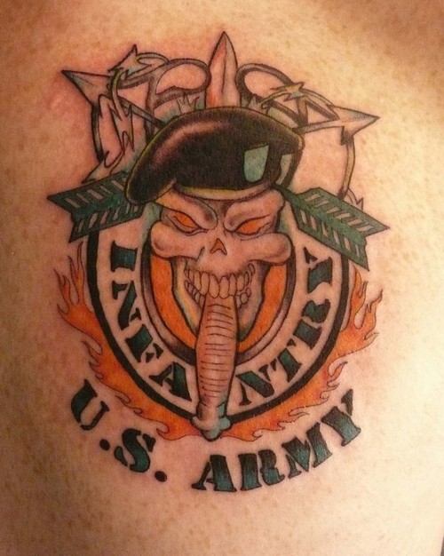 gudu ngiseng blog: Army Girl Drawings Tattoo
 Infantry Skull Tattoo