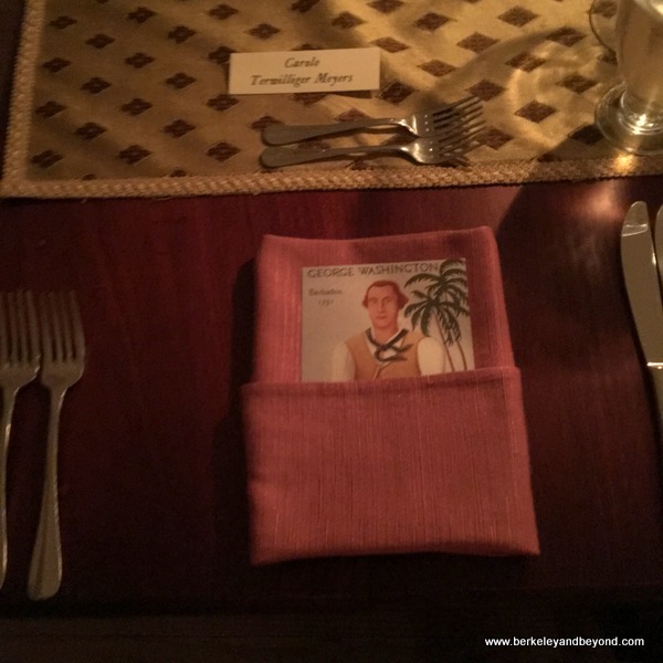 place setting at the George Washington House Museum in Bridgetown, Barbados place setting at the George Washington House Museum in Bridgetown, Barbados