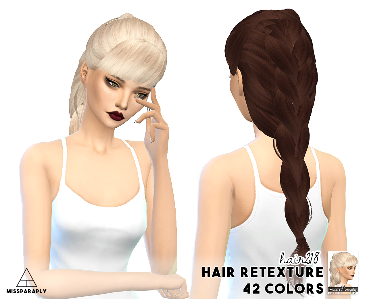 My Sims 4 Blog Skysims Hair Retexture By Missparaply