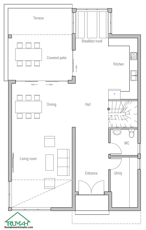 Denah Model Desain Gambar Rumah Minimalis Idaman Modern Tipe 395 merupakan kebutuhan pokok setiap manusia Denah Model Desain Gambar Rumah Minimalis Idaman Modern Tipe 395