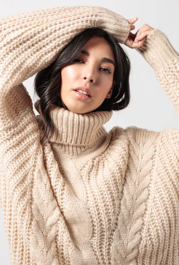 Azalea Fashion Collection: Azalea Chunky Cable Knit Turtleneck Sweater ...