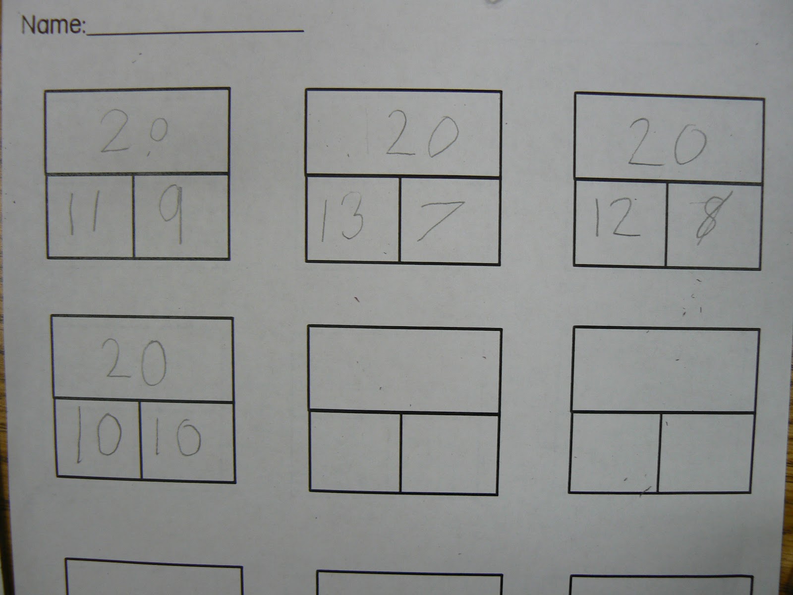 Blank Part Part Whole Worksheets