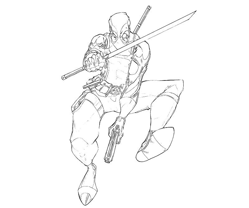 marvel deadpool coloring pages fight - photo #6