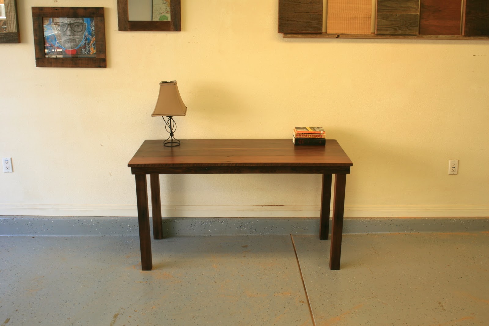 Arbor Exchange Reclaimed Wood Furniture Redwood Desk + Foot Stool