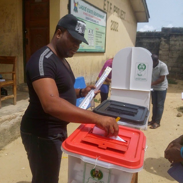 nollywood stars voting in lagos