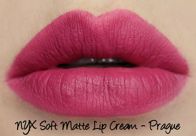 NYX Soft Matte Lip Cream - Prague Swatches & Review