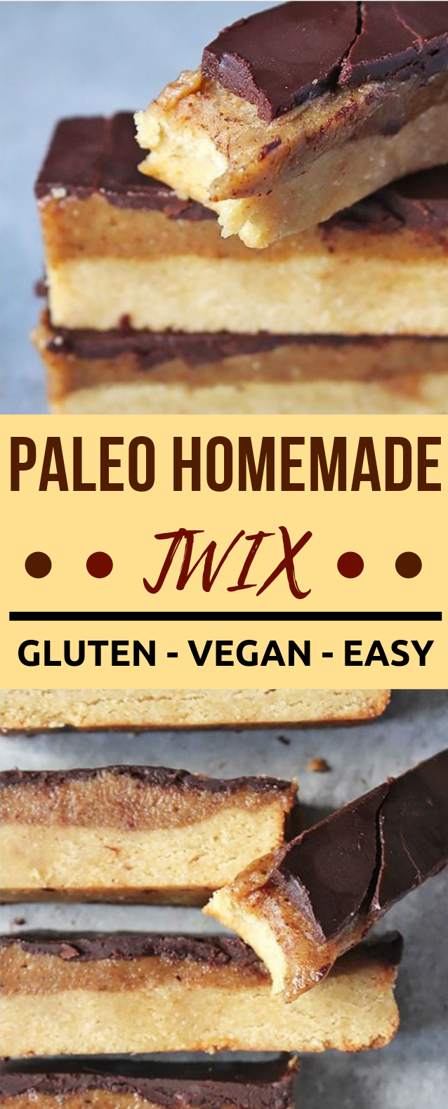 PALEO HOMEMADE TWIX BARS #Healthy #baking PALEO HOMEMADE TWIX BARS #Healthy #baking