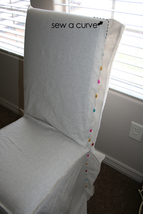 Ruthie be Maude DIY Stenciled Parson Chair Slipcovers...