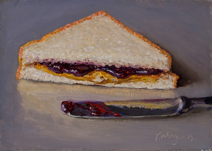 Wang Fine Art peanut butter and jelly sandwich, pb and J, daily