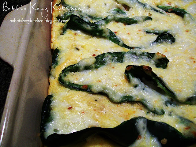 This Chile Rellenos Casserole recipe if the perfect way to spice up your boring breakfast routine! #breakfast #eggs, #chile #casserole #easy #recipe | bobbiskozykitchen.com