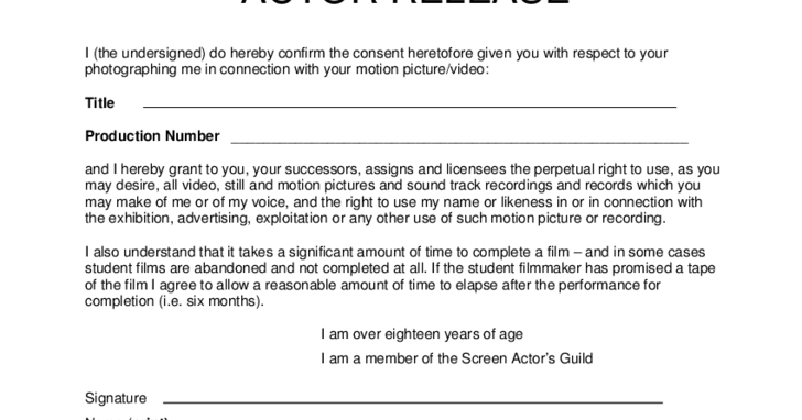 btec level 3 creative media callum inglut actor release form example actor release form