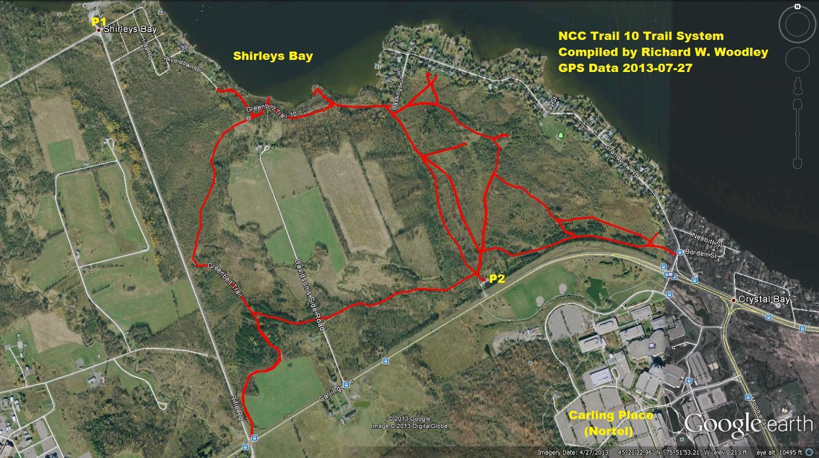 Richard's GPS Trail Maps Trail 10 Trail System