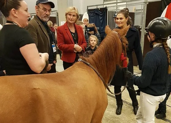 Crown Prenses Victoria and her daughter Estelle attended the family matinee of Sweden International Horse Show 2018