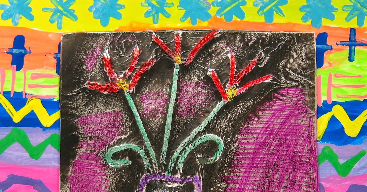 Aluminum foil, yarn and markers…a perfect art activity – Edu Art 4 Kids