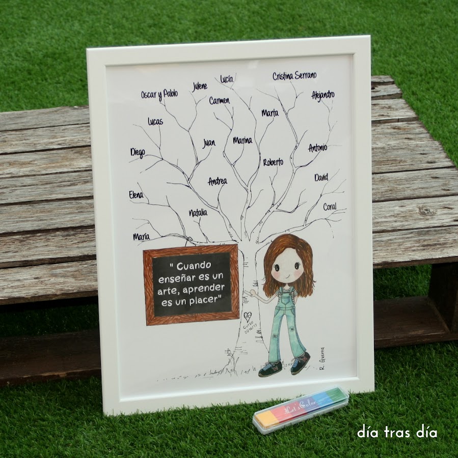 Árbol huellas maestra