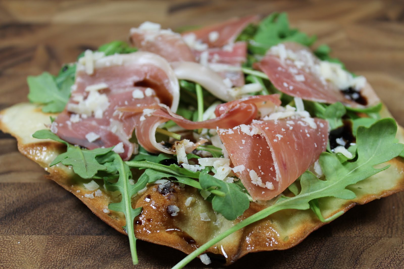 The Salted Spoon Prosciutto and Arugula Flatbread