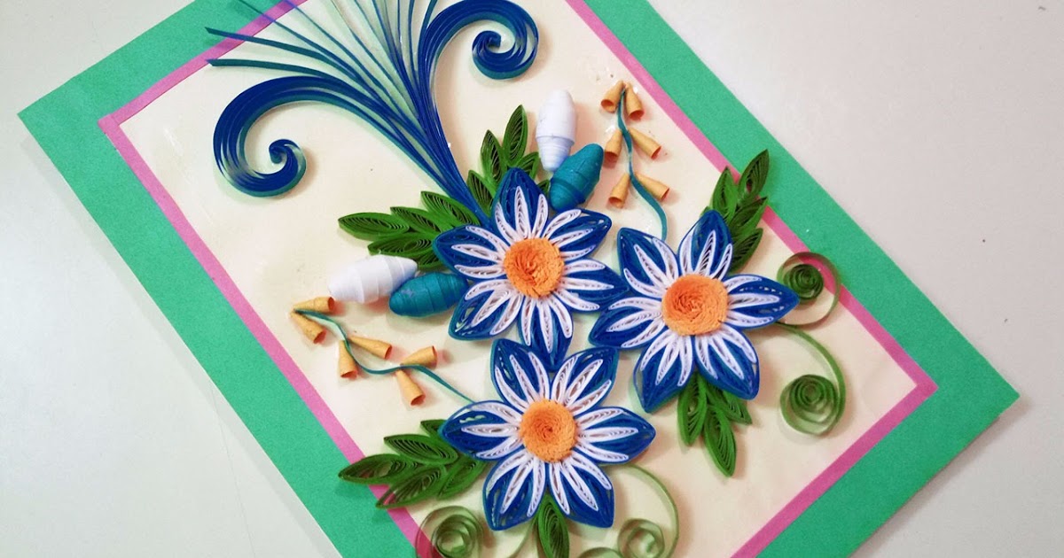 quilling greeting card for birthday paper quilling art