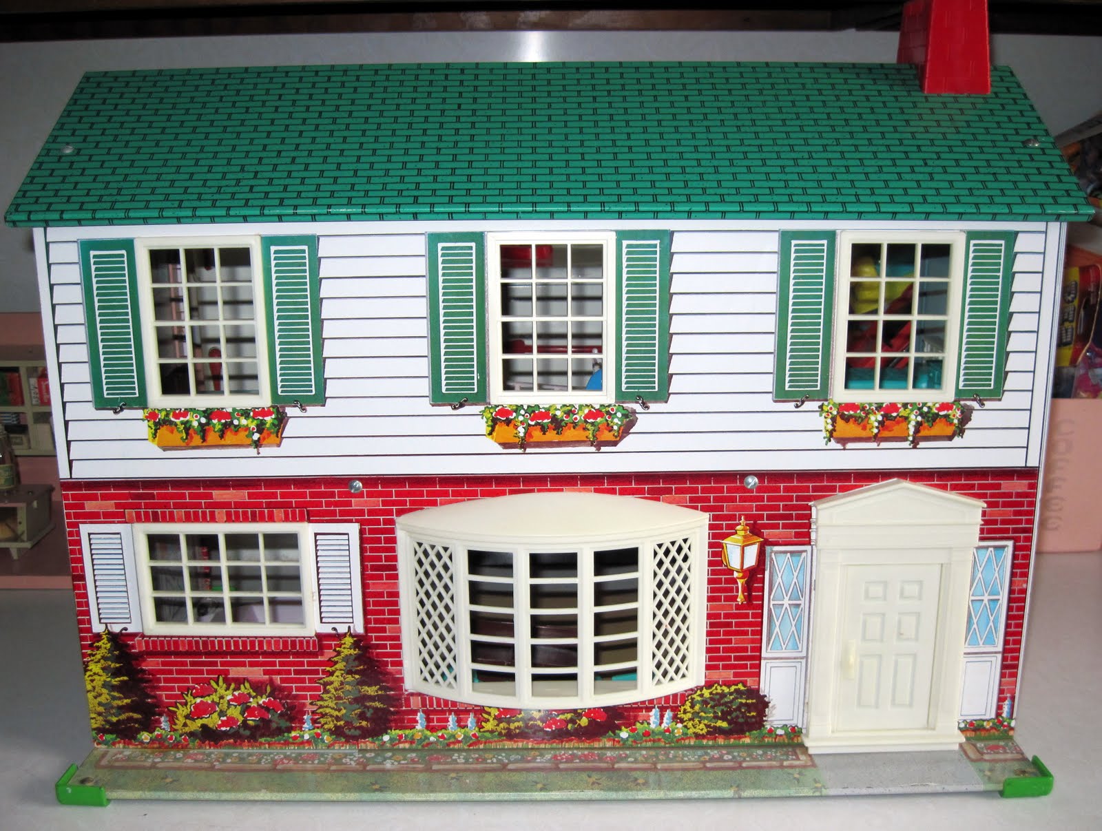 vintage tin dollhouse furniture