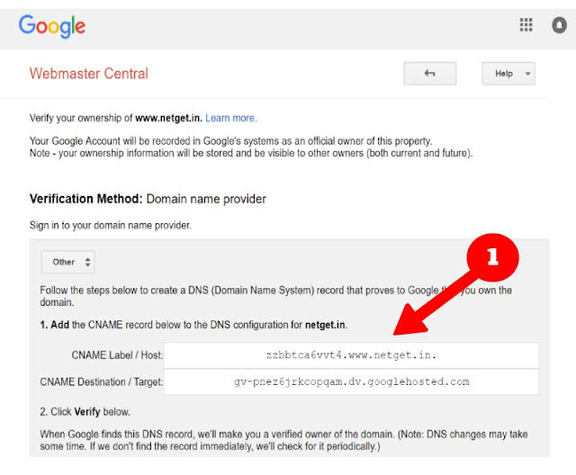 Domain Verification in Google Webmaster center Domain Verification in Google Webmaster center