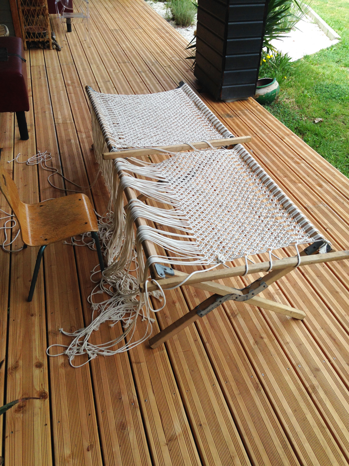 шезлонг макраме