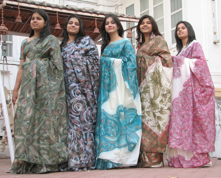 "GANDHI SHOW" Ethos and Indian Contemporary Style SAREE Design Show By Prof. Khalid 
