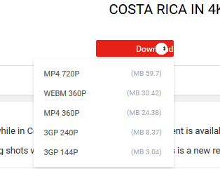 1-Click YouTube Video Download Screenshot