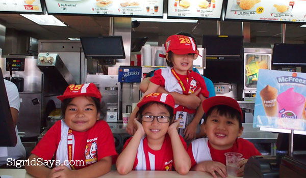 McDonald's Kiddie Crew Workshop and Jollibee Mini Managers Camp