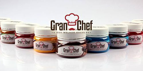 Corantes Gran Chef Hidro e Lipossolúveis para confeitaria, chocolate, macarons e bolos.