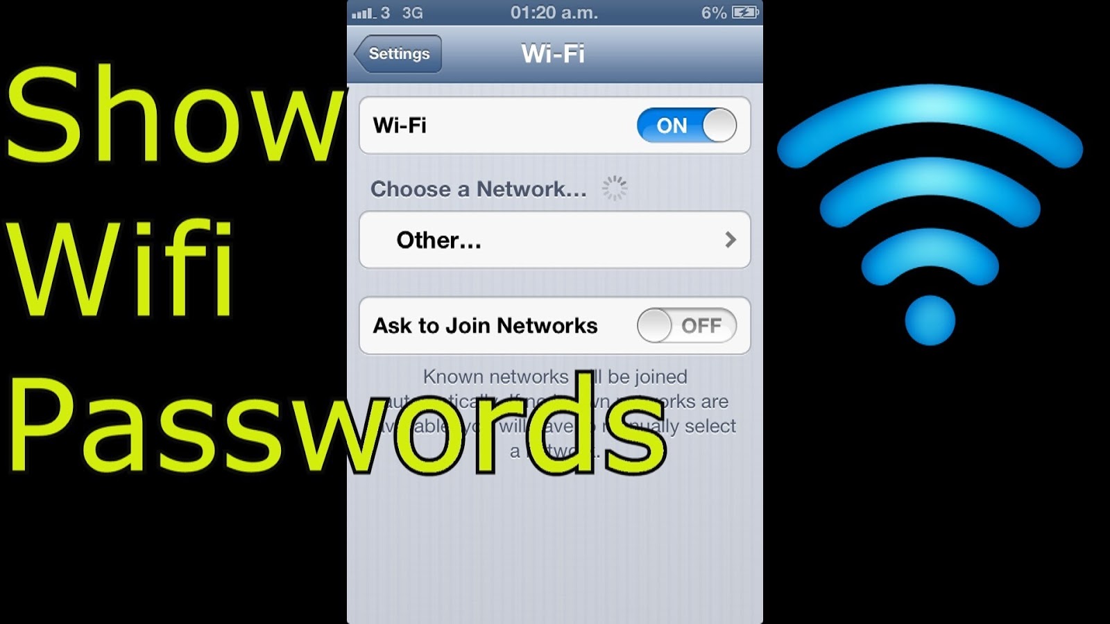 Узнать пароль wifi iphone
