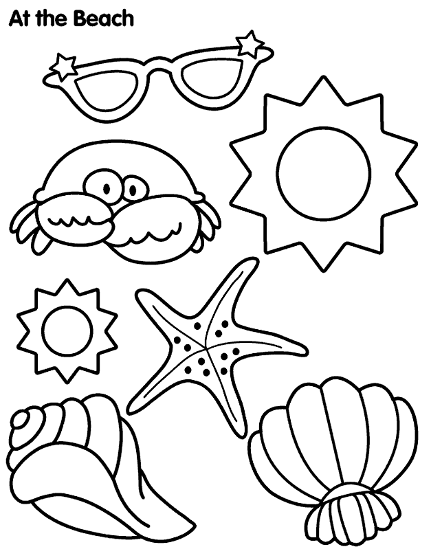 Beach Coloring Pages