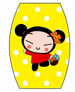 Pucca: Etiquetas para Candy Buffet para Imprimir Gratis. Para poner en esmaltes de uñas