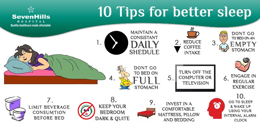 10 Tips For Better Sleep Sevenhills Hospital