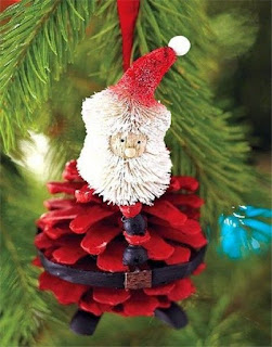 pigna a forma di babbo natale pigna a forma di babbo natale