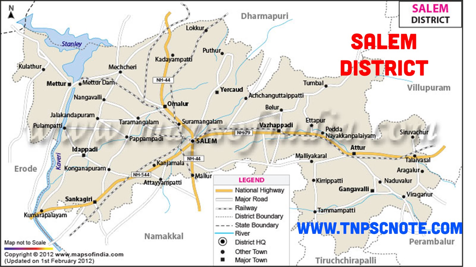 Salem District Information, Boundaries and History from Shankar IAS Academy