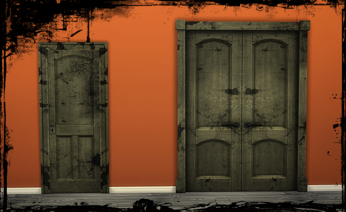 Жуткие двери. Двери симс 4. SIMS 4 входная дверь. Старая железная дверь. Старая дверь текстура.