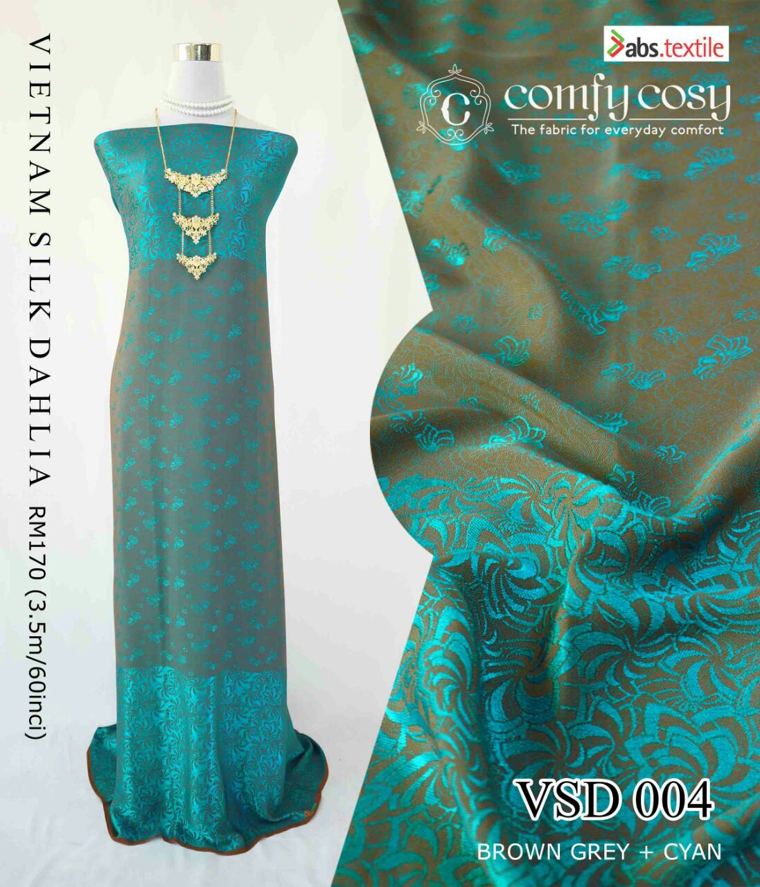 Kain Vietnam Silk Terkini Corak Timbul Healthy is a