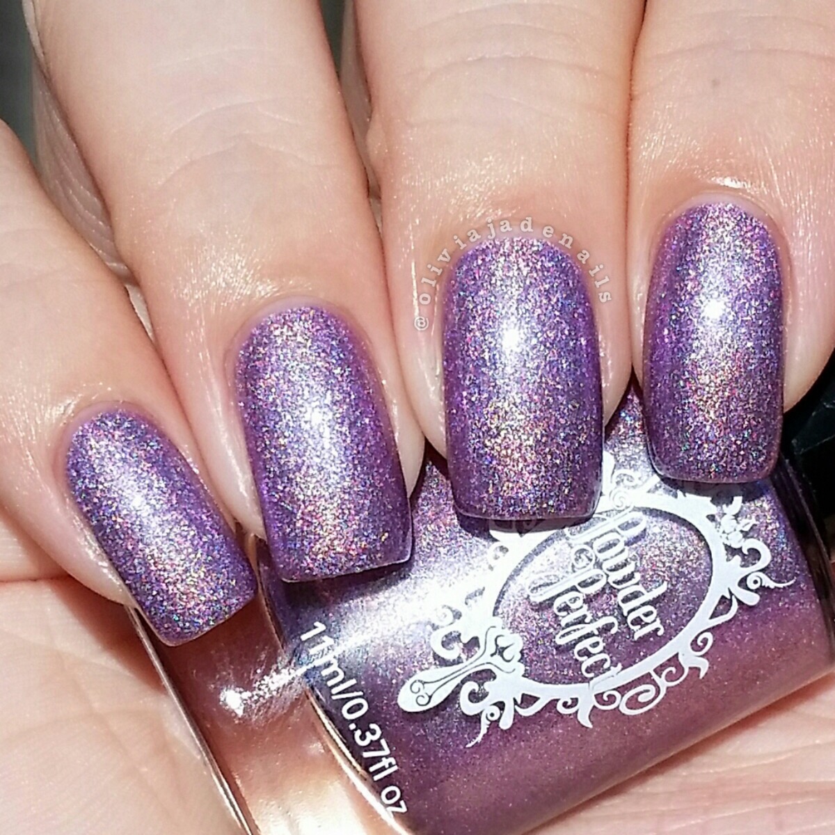 Powder Perfect If The Slipper Fits swatched by Olivia Jade Nails