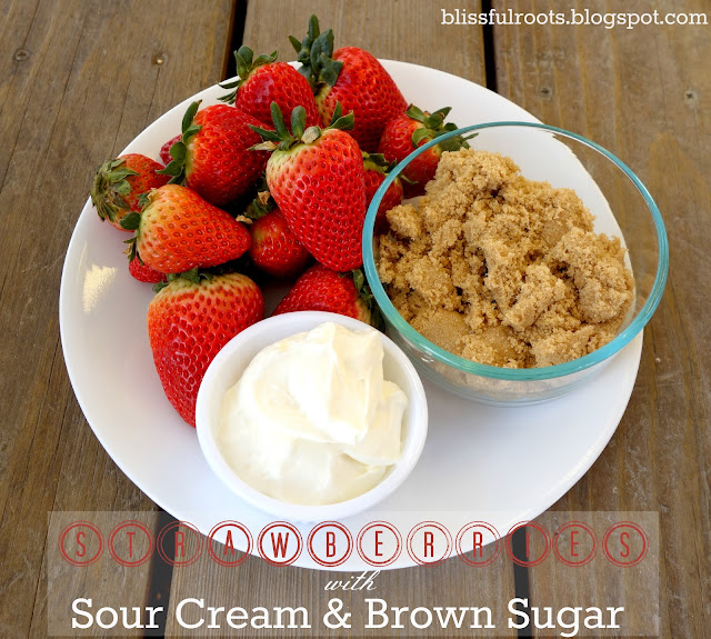 Strawberries with Sour Cream & Brown Sugar