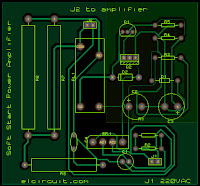 Layout PCB Soft Start CIrcuit for Power Supply on Power Amplifier